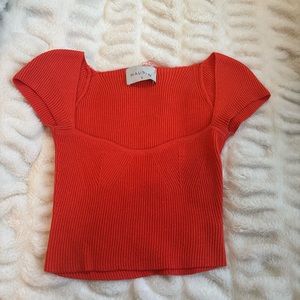 Orange ribbed top!🍊